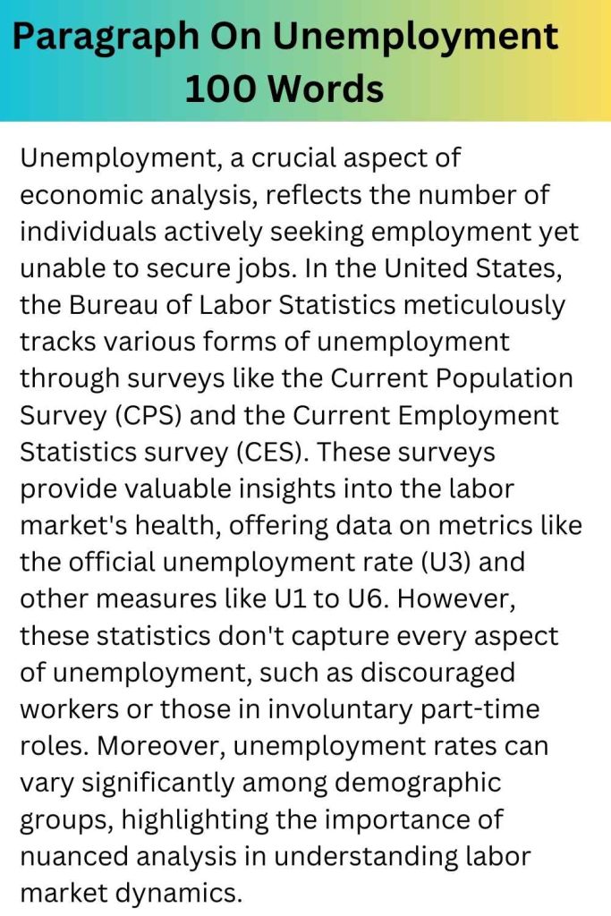 Paragraph On Unemployment 100 Words